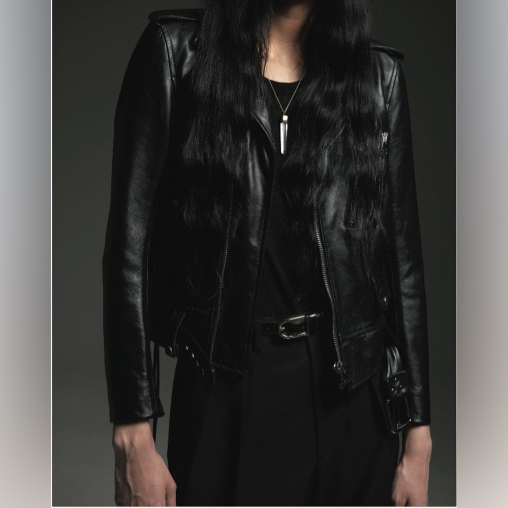 Brand New BLK DNM NYC 100% Black Leather Moto Jacket.